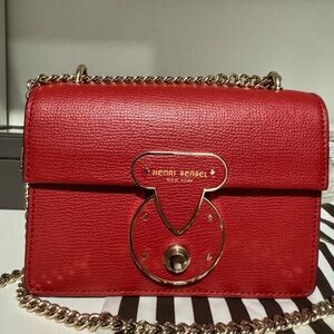 Henri Bendel Scarlet Crossbody with Gold Chain